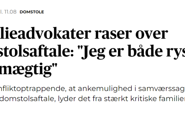 Interview om nyt politisk forlig på det familieretlige område